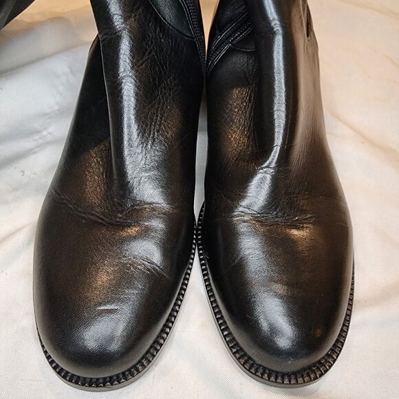 Via Spiga | Boni Over the Knee Black Leather Boots - Picture 4 of 7